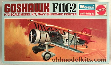 Monogram 1/72 Curtiss Goshawk F11C-2 - Blue Box Issue (F11C2), 6796-0075 plastic model kit
